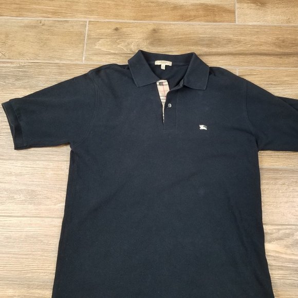 Burberry polo Black Nova Check Large Short Sleeve - Picture 2 of 8